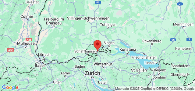 Landkaart Schaffhausen