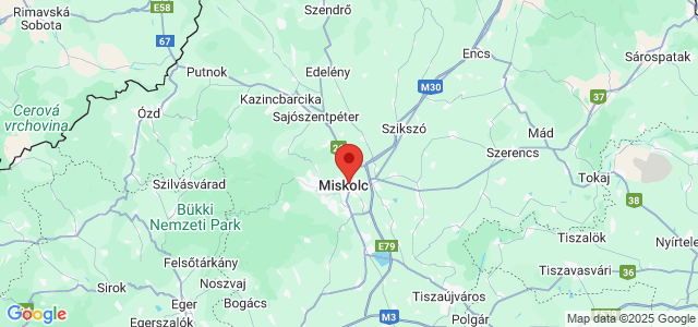 Landkaart Miskolc