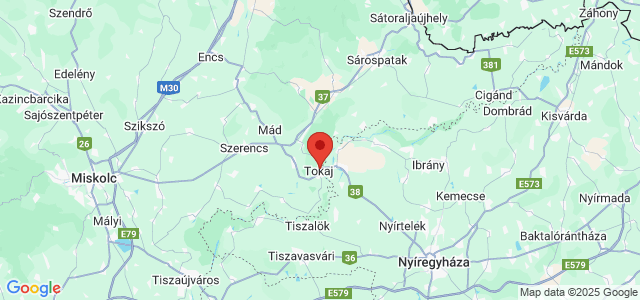 Landkaart Tokaj