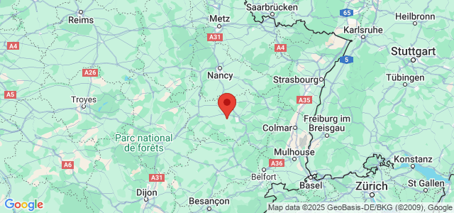 Landkaart Vogezen