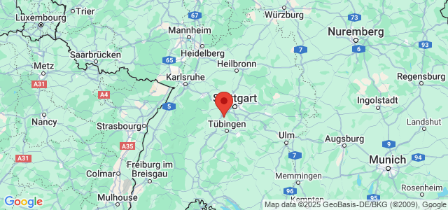 Landkaart Baden-Württemberg