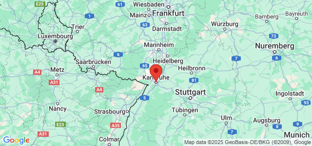 Landkaart Karlsruhe
