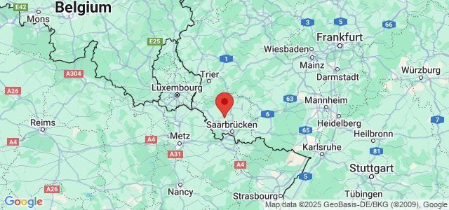 Landkaart Saarland
