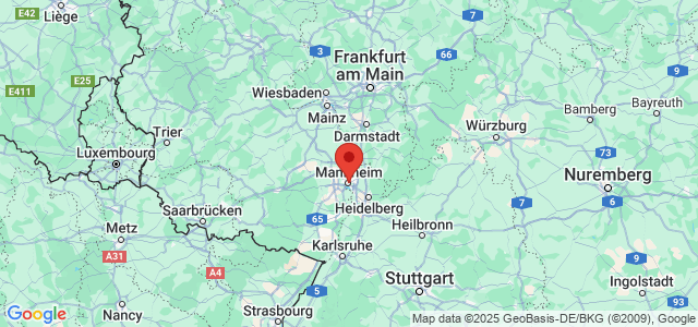 Landkaart Mannheim