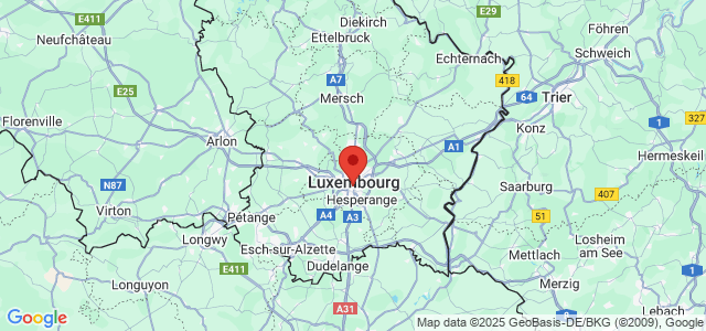 Landkaart Luxemburg