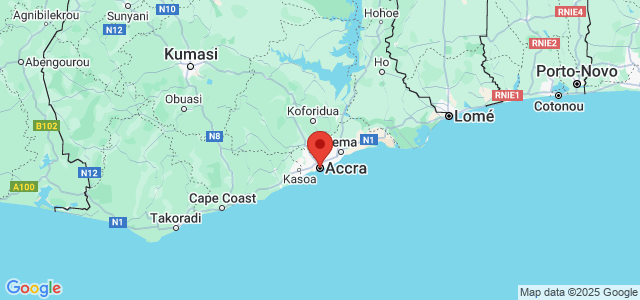 Landkaart Accra