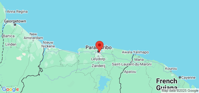 Landkaart Paramaribo