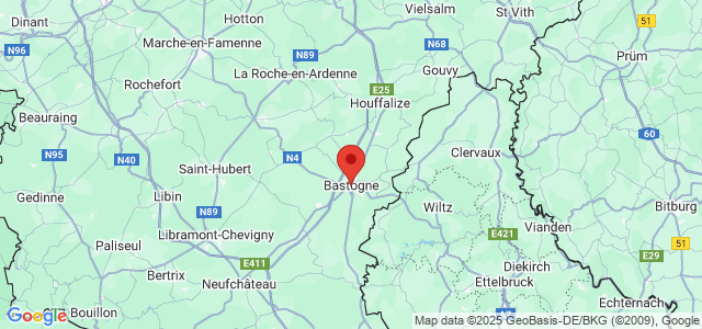 Landkaart Bastogne