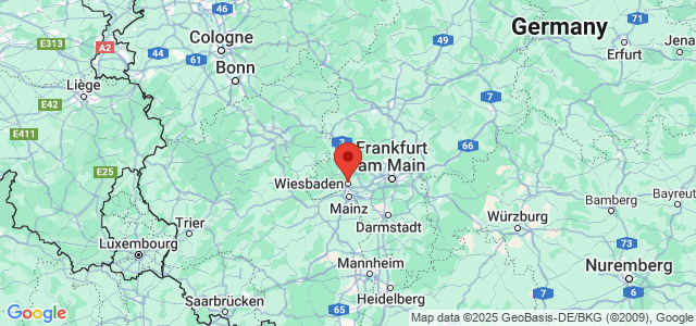 Landkaart Wiesbaden