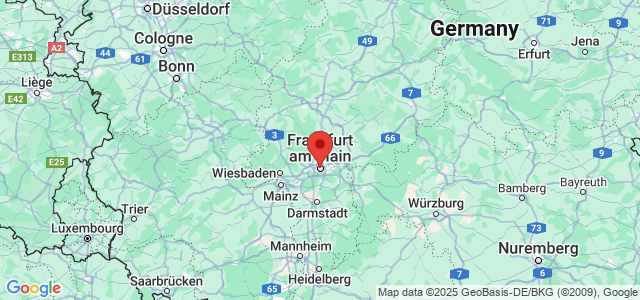 Landkaart Frankfurt am Main