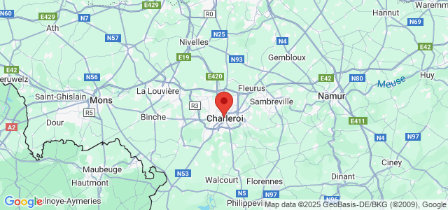 Landkaart Charleroi