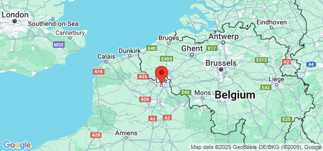 Landkaart Lille
