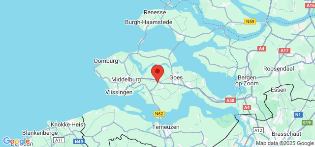 Landkaart Zeeland