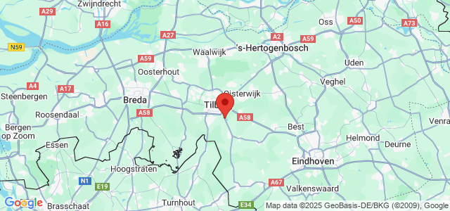 Landkaart Noord-Brabant