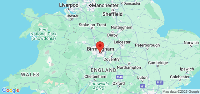 Landkaart Birmingham