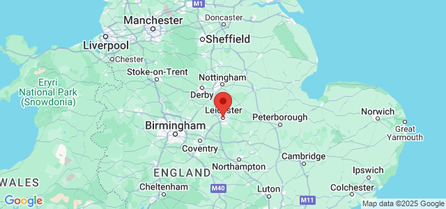 Landkaart Leicester