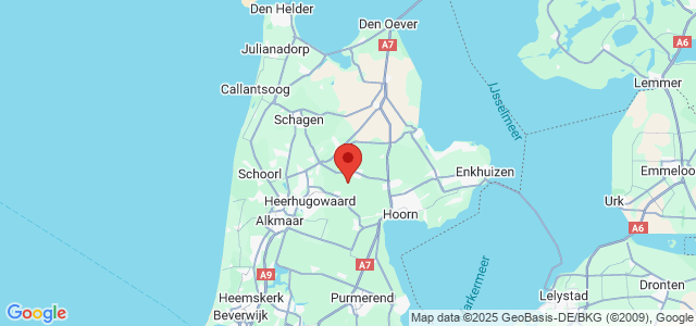 Landkaart Noord-Holland