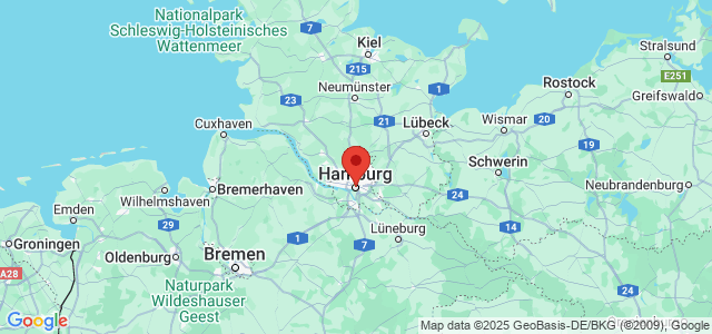 Landkaart Hamburg