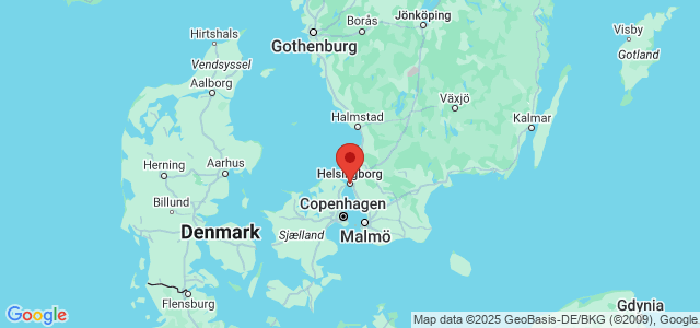 Landkaart Helsingborg