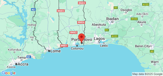 Landkaart Porto-Novo