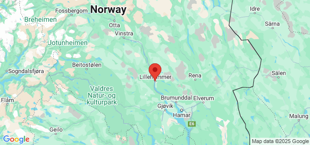 Landkaart Lillehammer