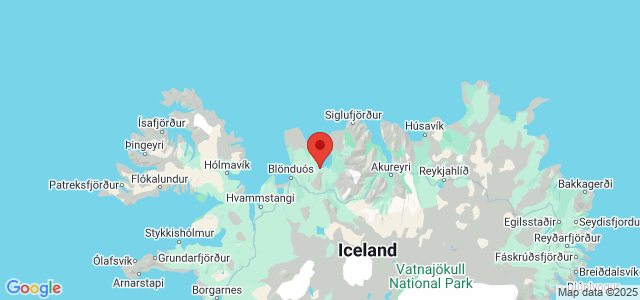 Landkaart Saudarkrokur