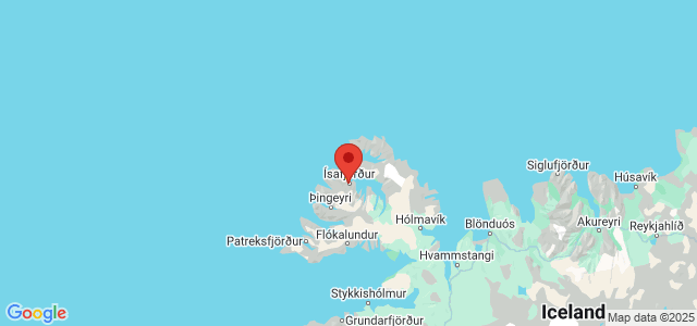 Landkaart Isafjordur