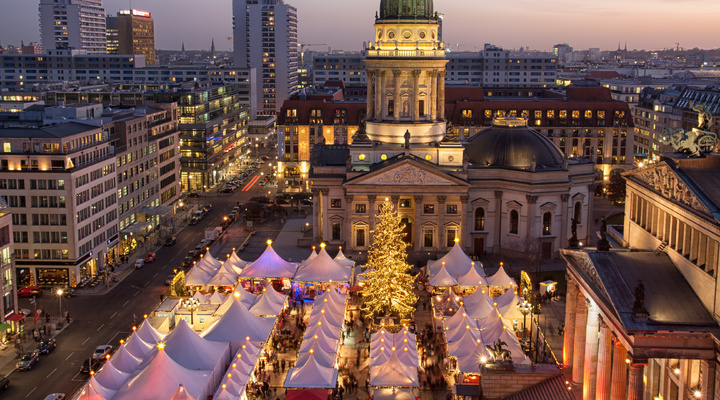 De kerstmarkt in Berlijn