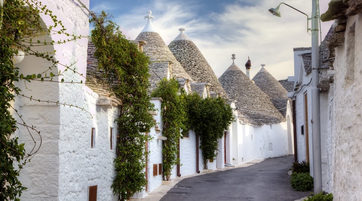 De beroemde trulli in Puglia