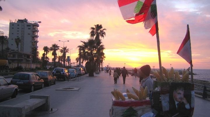 De stad Beiroet in Libanon
