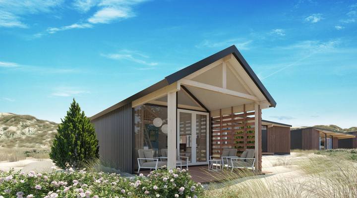 Een van de nieuwe lodges in Bloemendaal