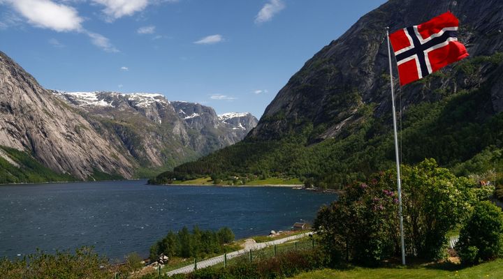 Het Hardangerfjord in Noorwegen