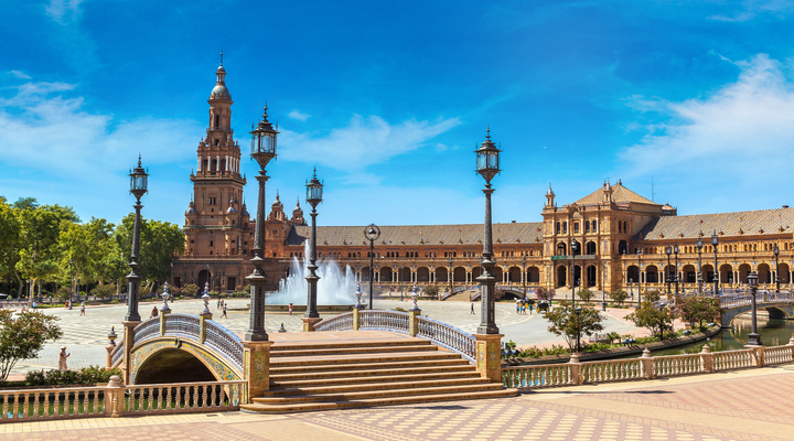 De stad Sevilla in Spanje