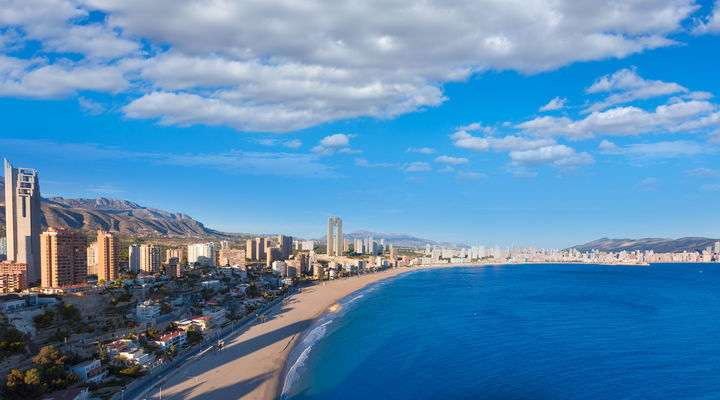 Skyline van Benidorm, Spanje