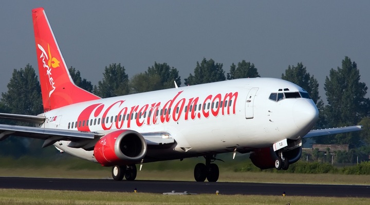 Vliegtuig van Corendon
