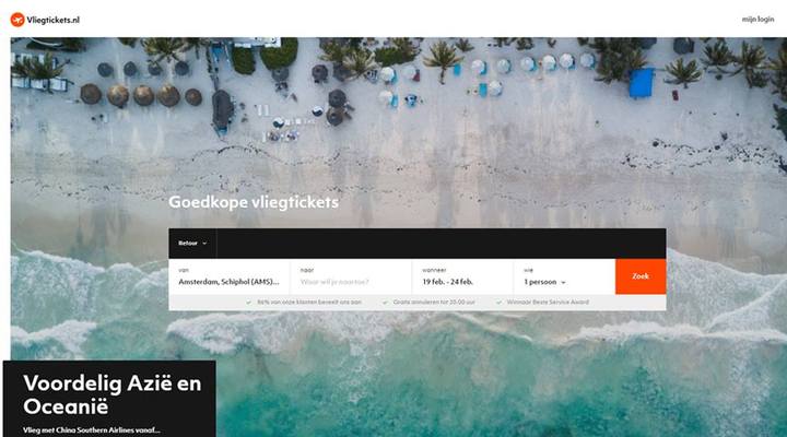 Vernieuwde Website Vliegtickets.nl | Reisgraag.nl