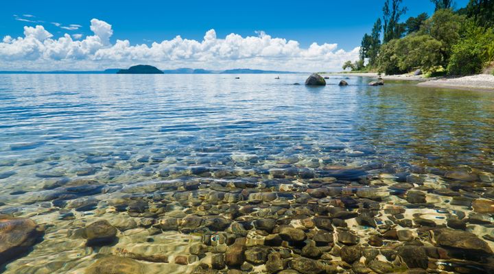 Lake Taupo in Nieuw-Zeeland