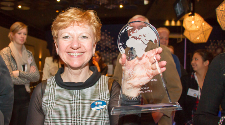 Coby van Dongen met de Reisgraag Award